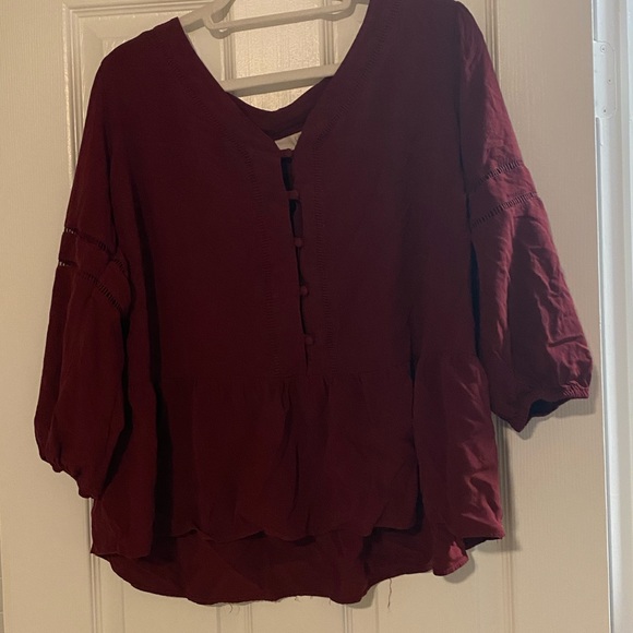 LOFT Red Blouse - Picture 1 of 2